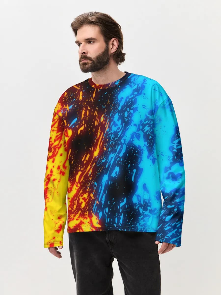 Men's oversized cotton long sleeve
