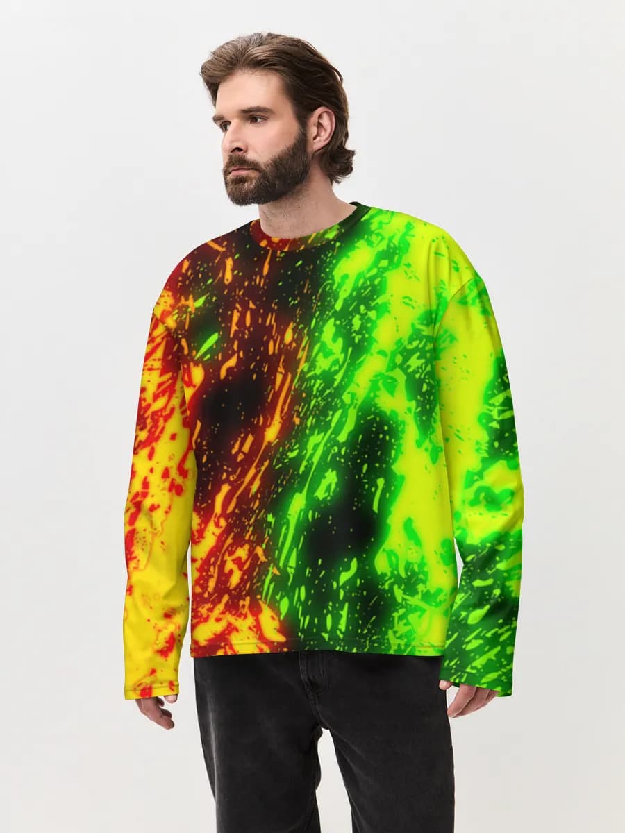 Men's oversized cotton long sleeve
