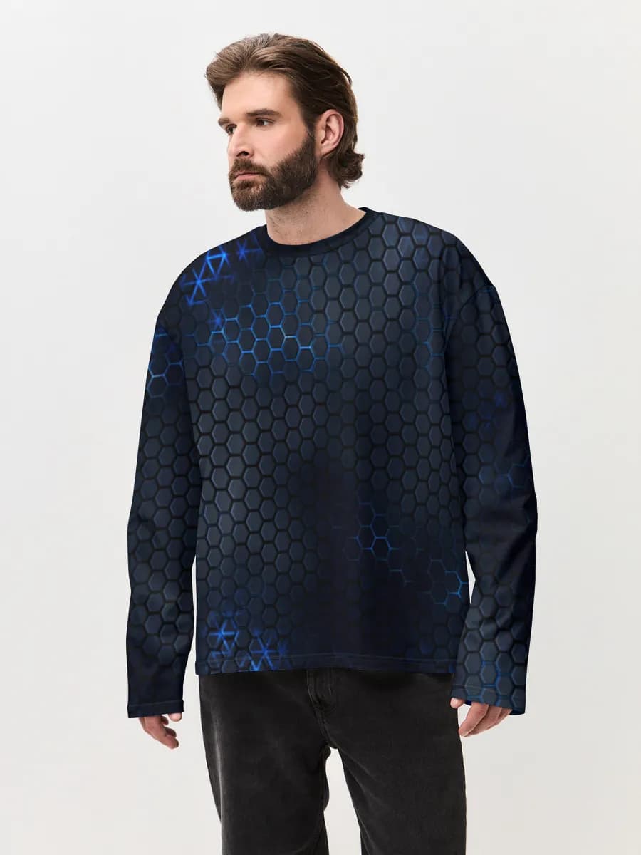 Neon Hex Tech Grid