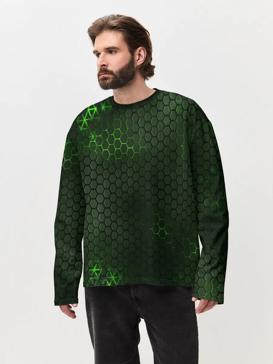 Men's oversized cotton long sleeve