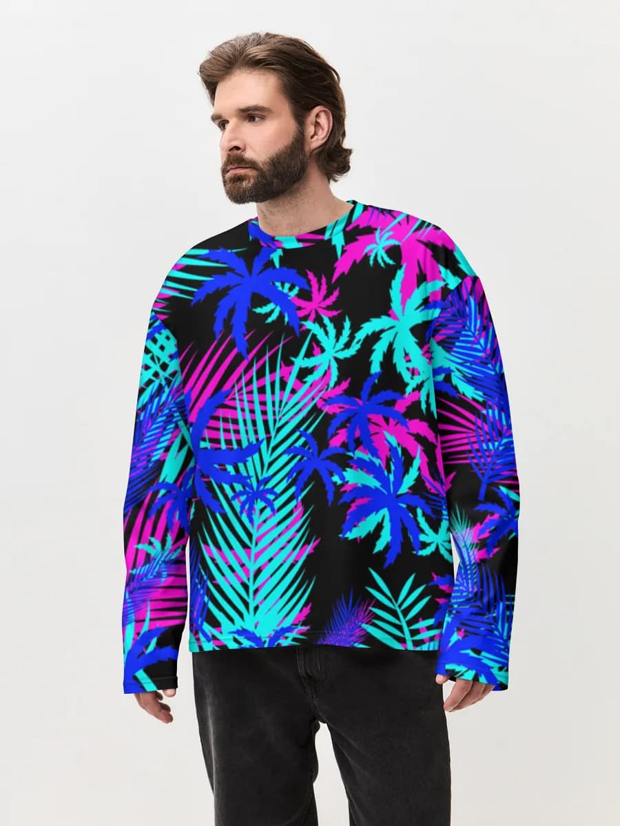 Men's oversized cotton long sleeve
