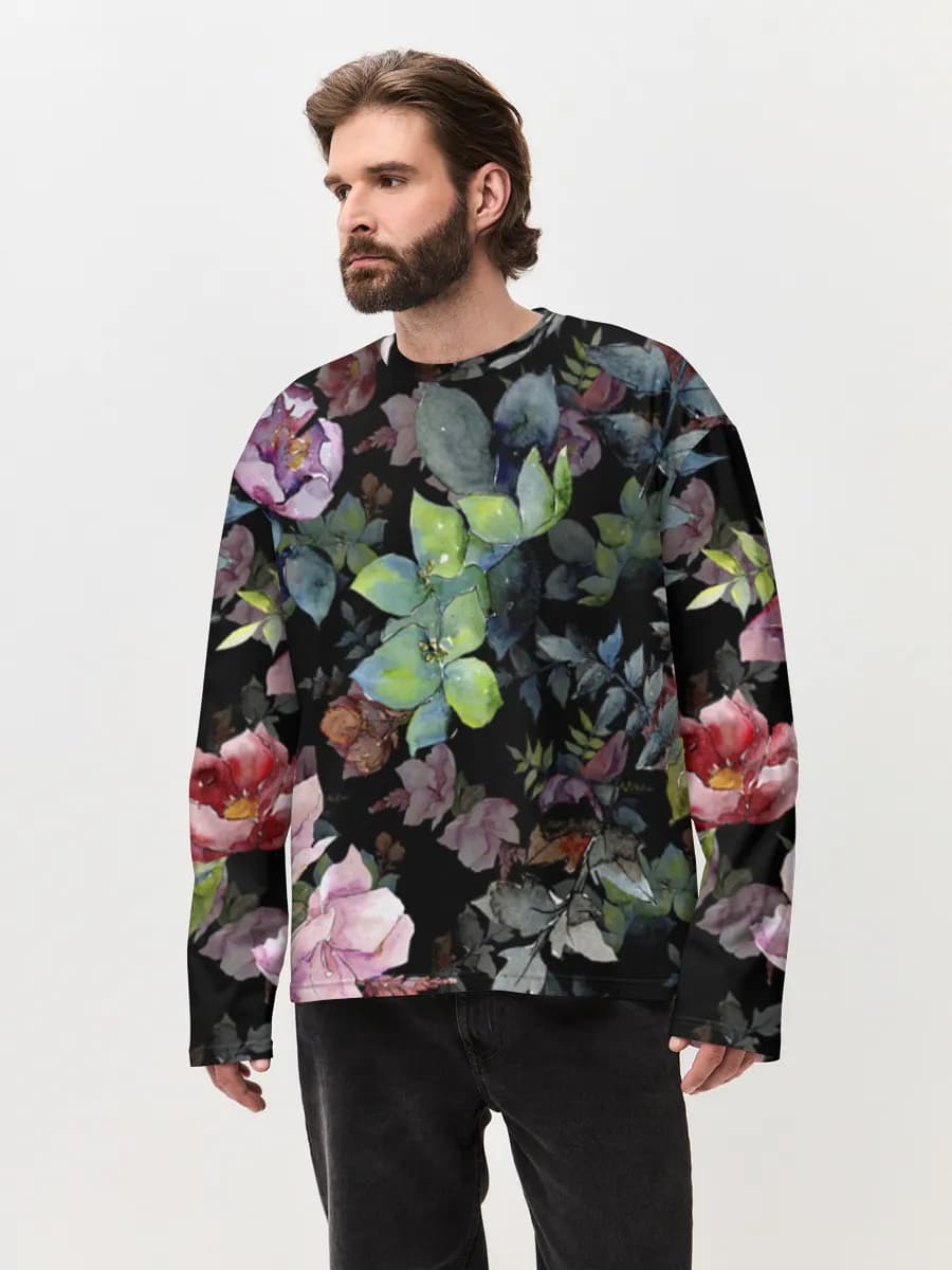 Men's oversized cotton long sleeve