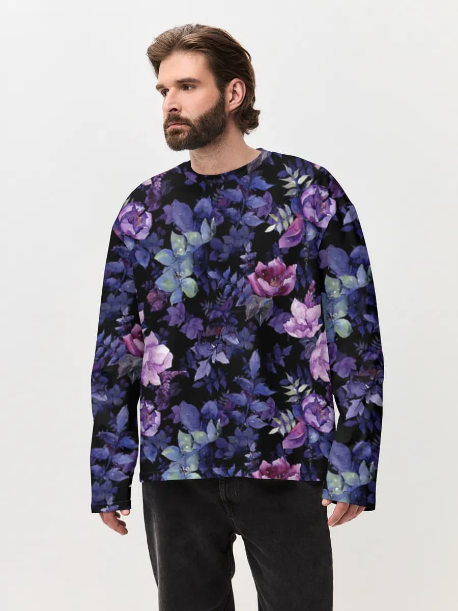 Men's oversized cotton long sleeve