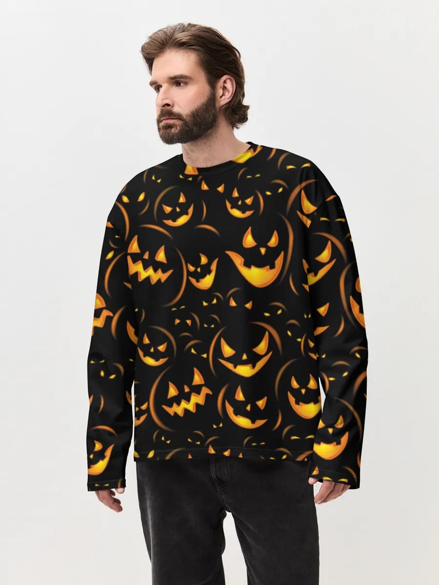 Men's oversized cotton long sleeve