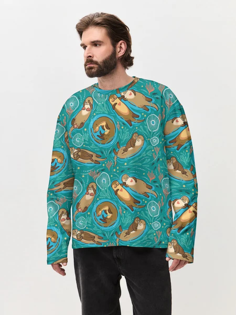 Men's oversized cotton long sleeve