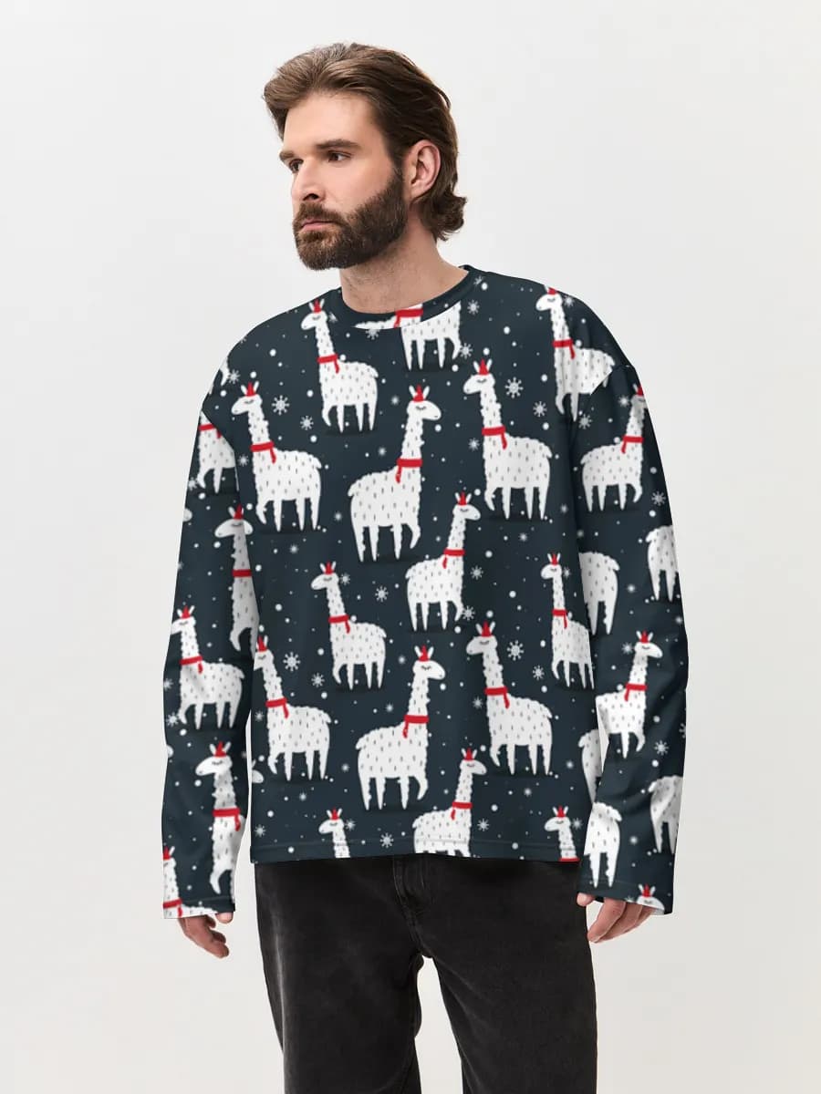 Men's oversized cotton long sleeve