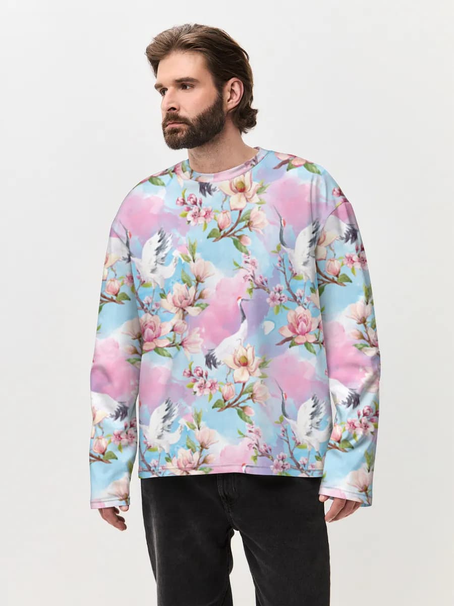Men's oversized cotton long sleeve