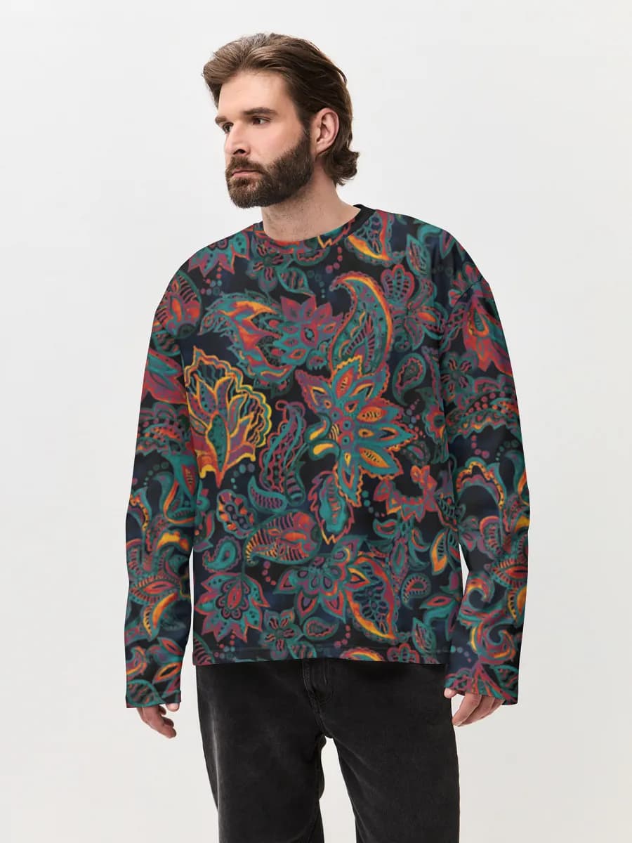 Men's oversized cotton long sleeve
