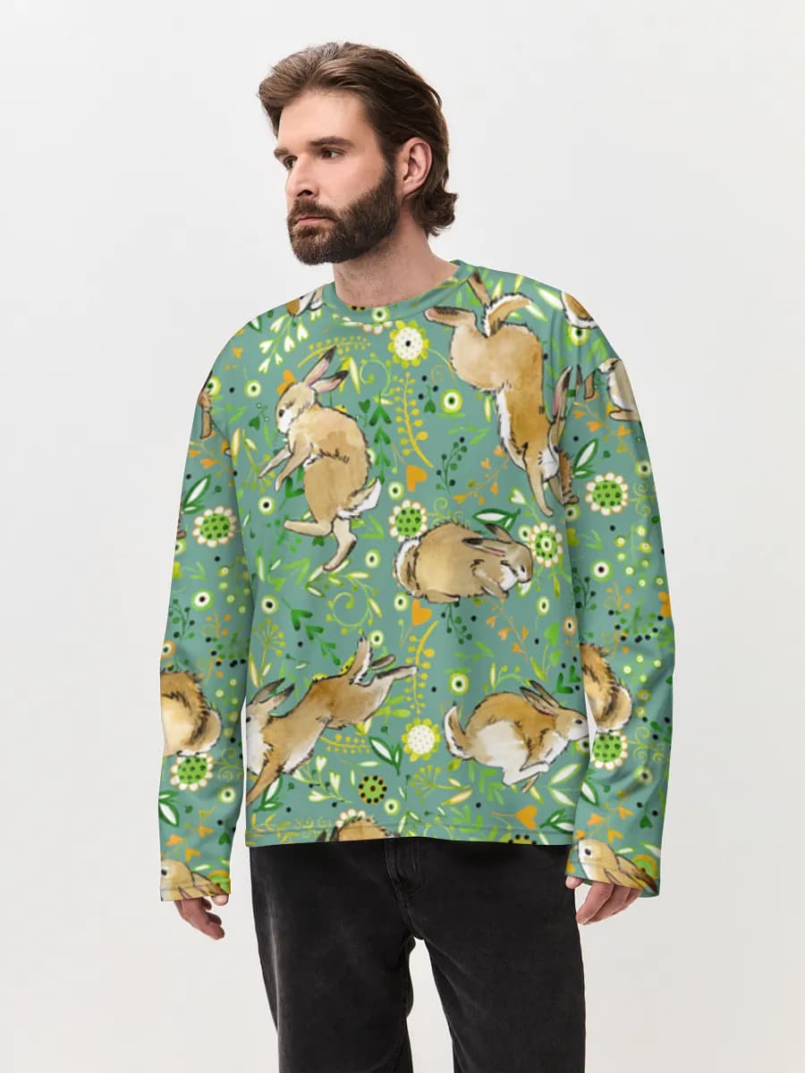Men's oversized cotton long sleeve