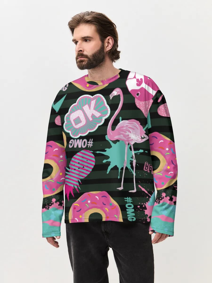 Neon Donuts And Flamingos