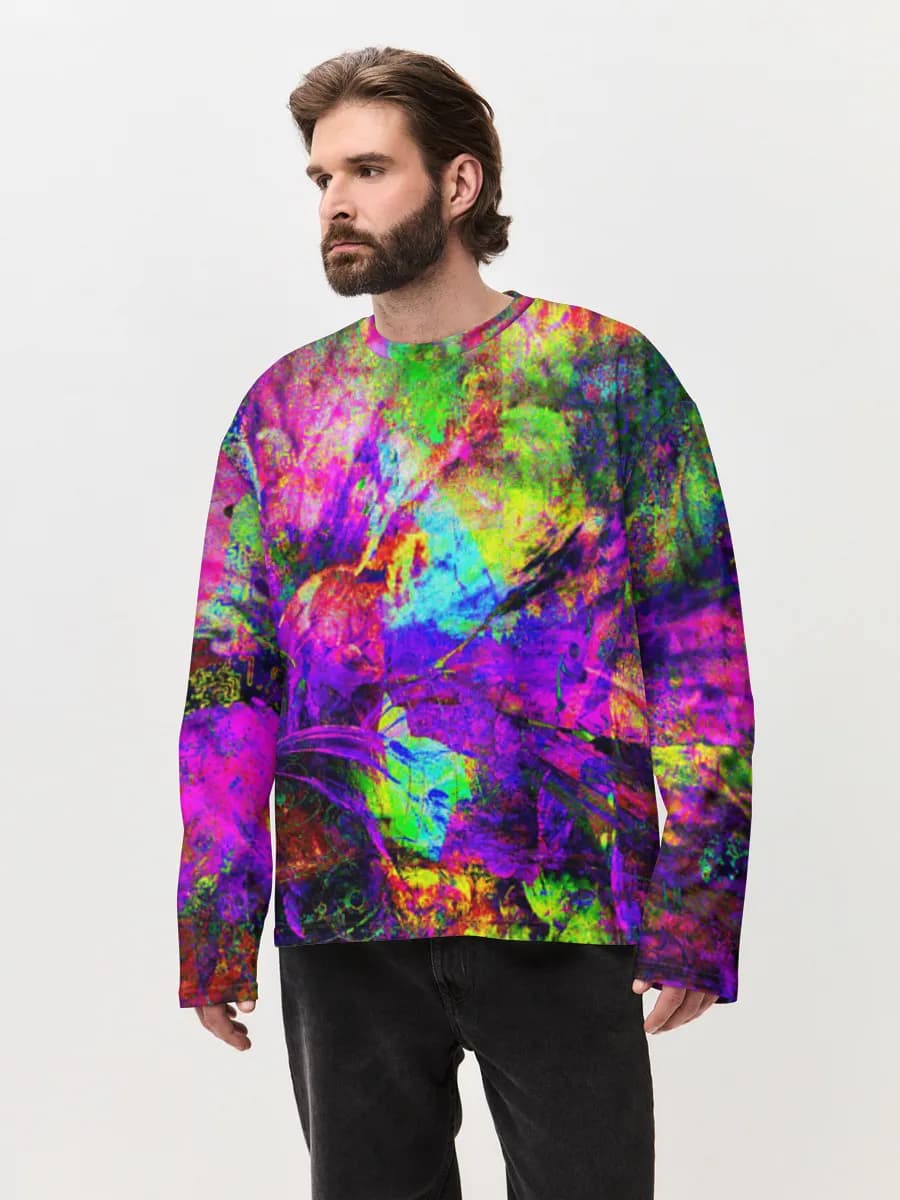 Men's oversized cotton long sleeve