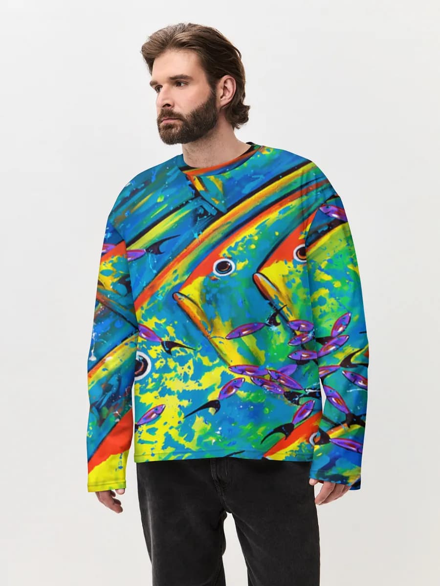 Men's oversized cotton long sleeve