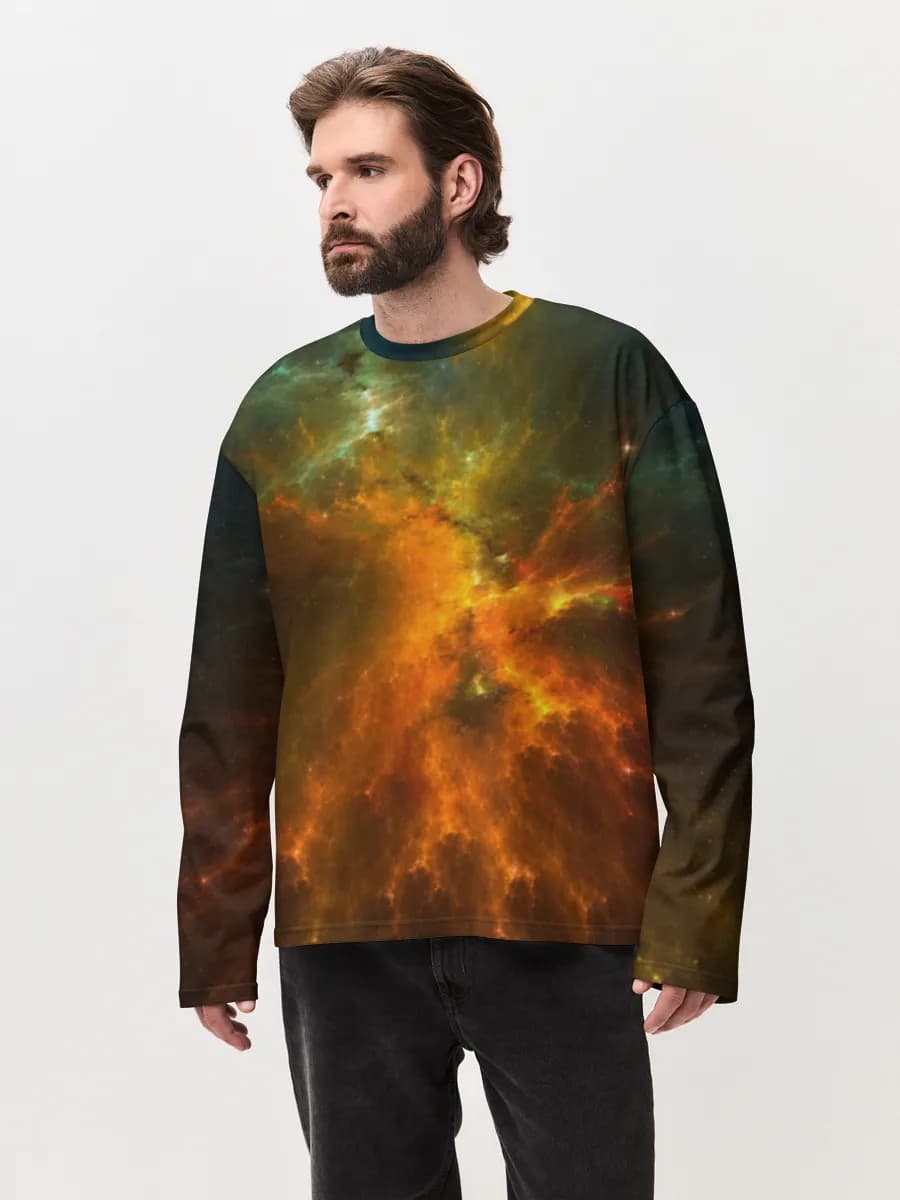 Men's oversized cotton long sleeve