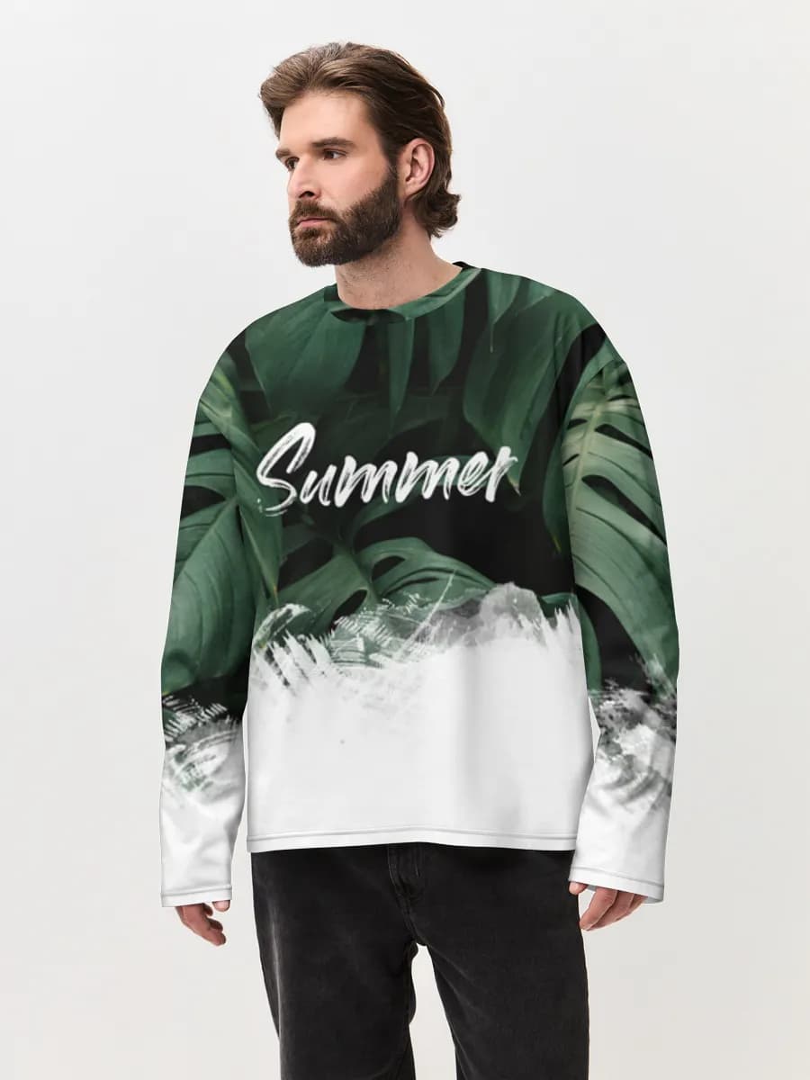 Men's oversized cotton long sleeve
