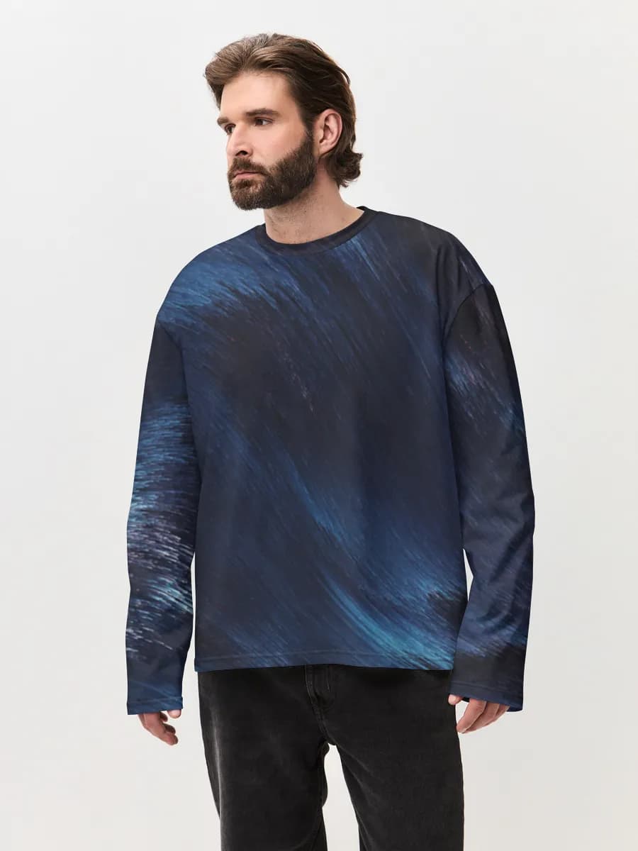 Men's oversized cotton long sleeve