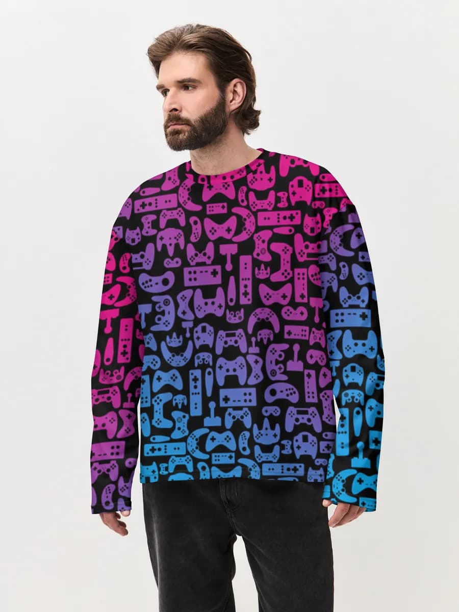 Men's oversized cotton long sleeve