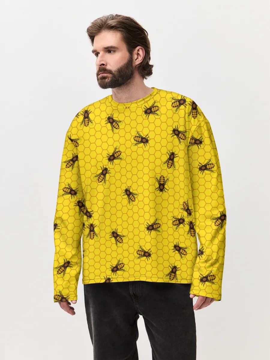 Men's oversized cotton long sleeve