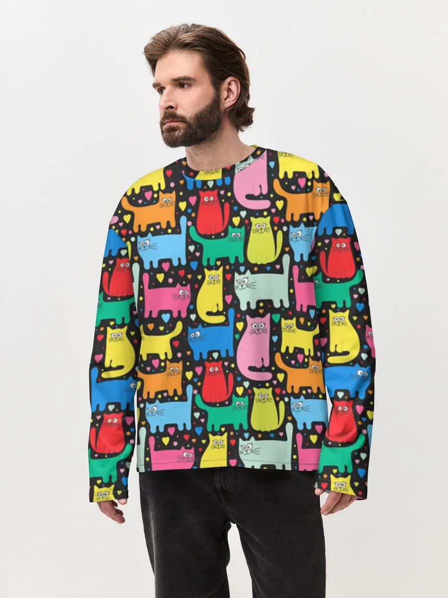Men's oversized cotton long sleeve