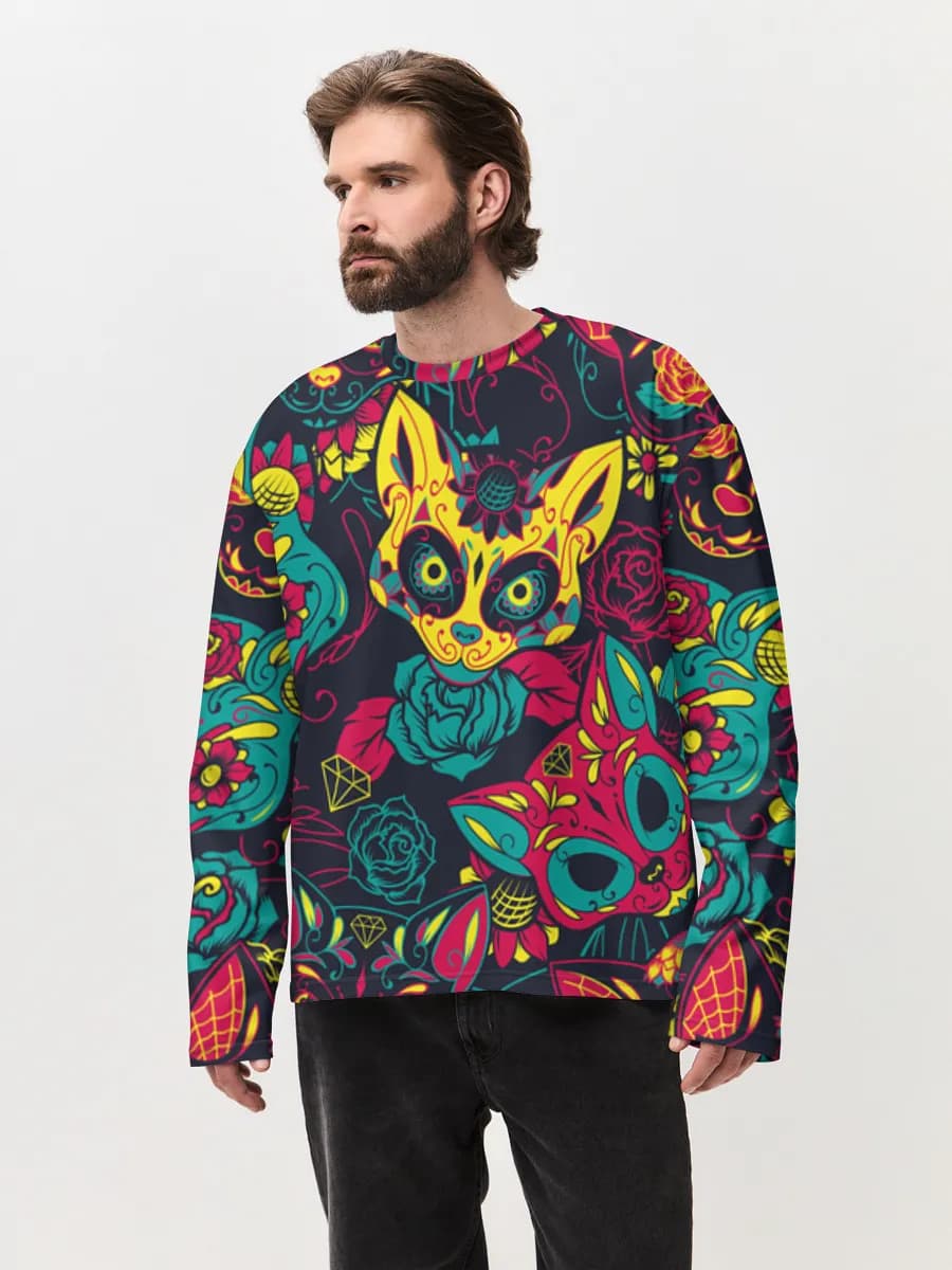 Men's oversized cotton long sleeve