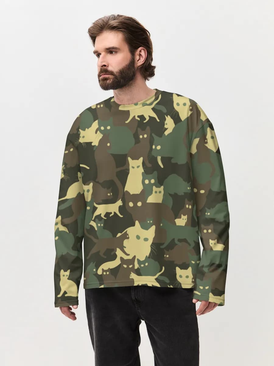 Men's oversized cotton long sleeve