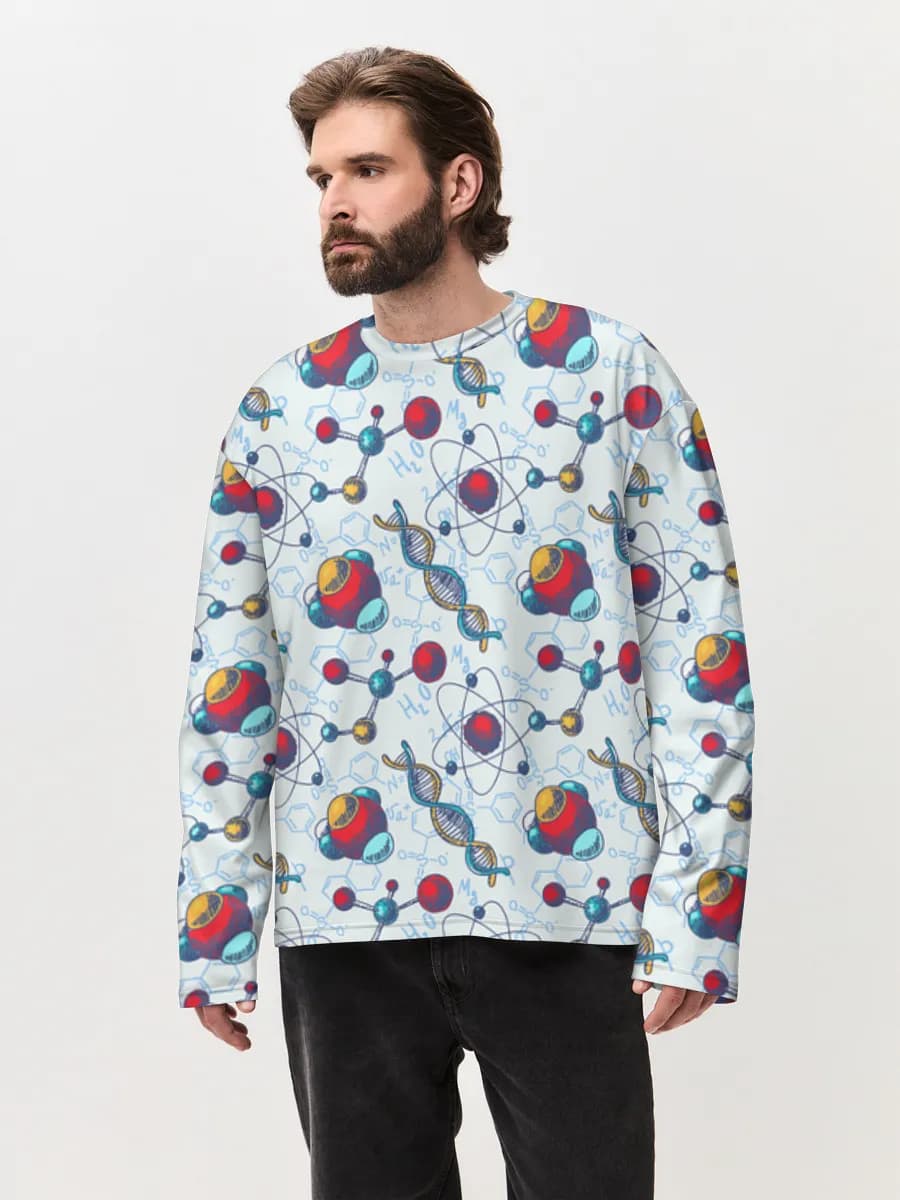 Men's oversized cotton long sleeve