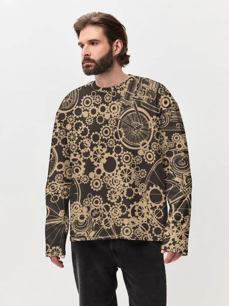 Men's oversized cotton long sleeve