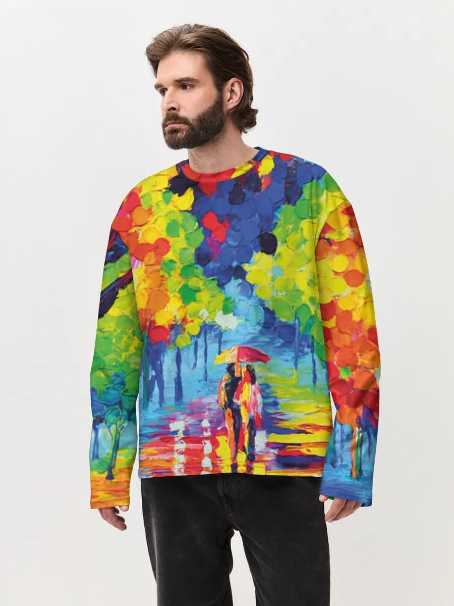 Men's oversized cotton long sleeve