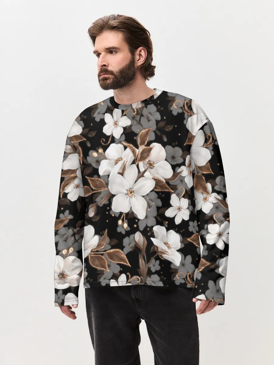 Men's oversized cotton long sleeve