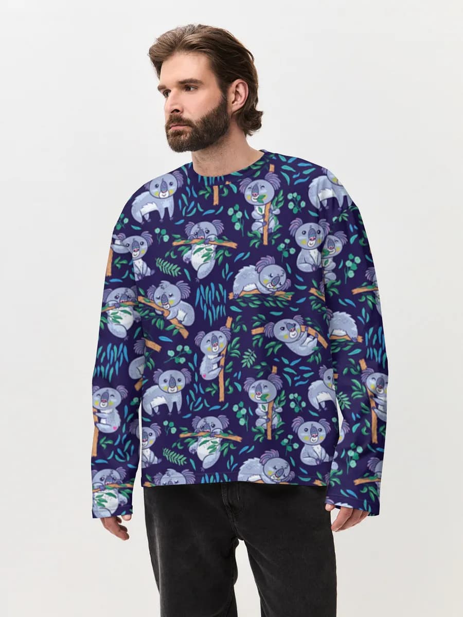 Men's oversized cotton long sleeve