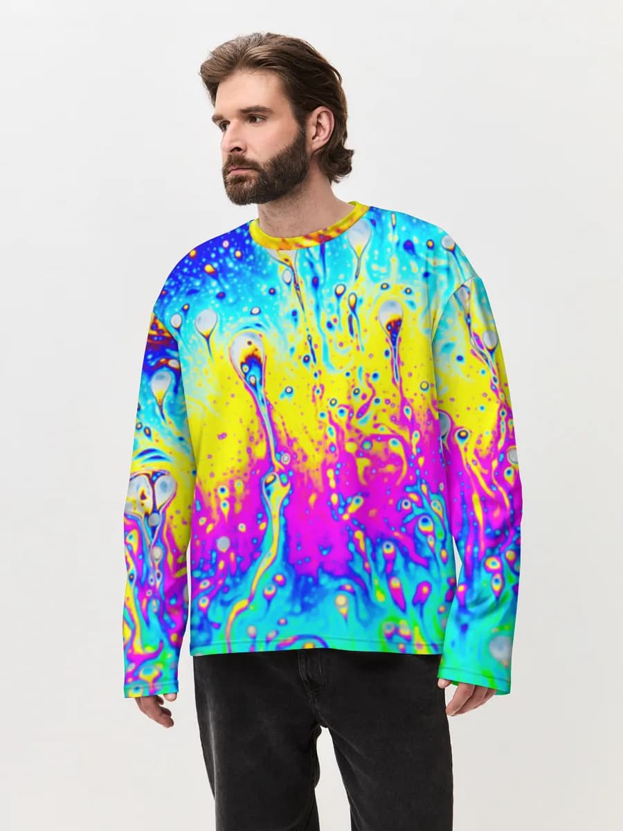 Men's oversized cotton long sleeve