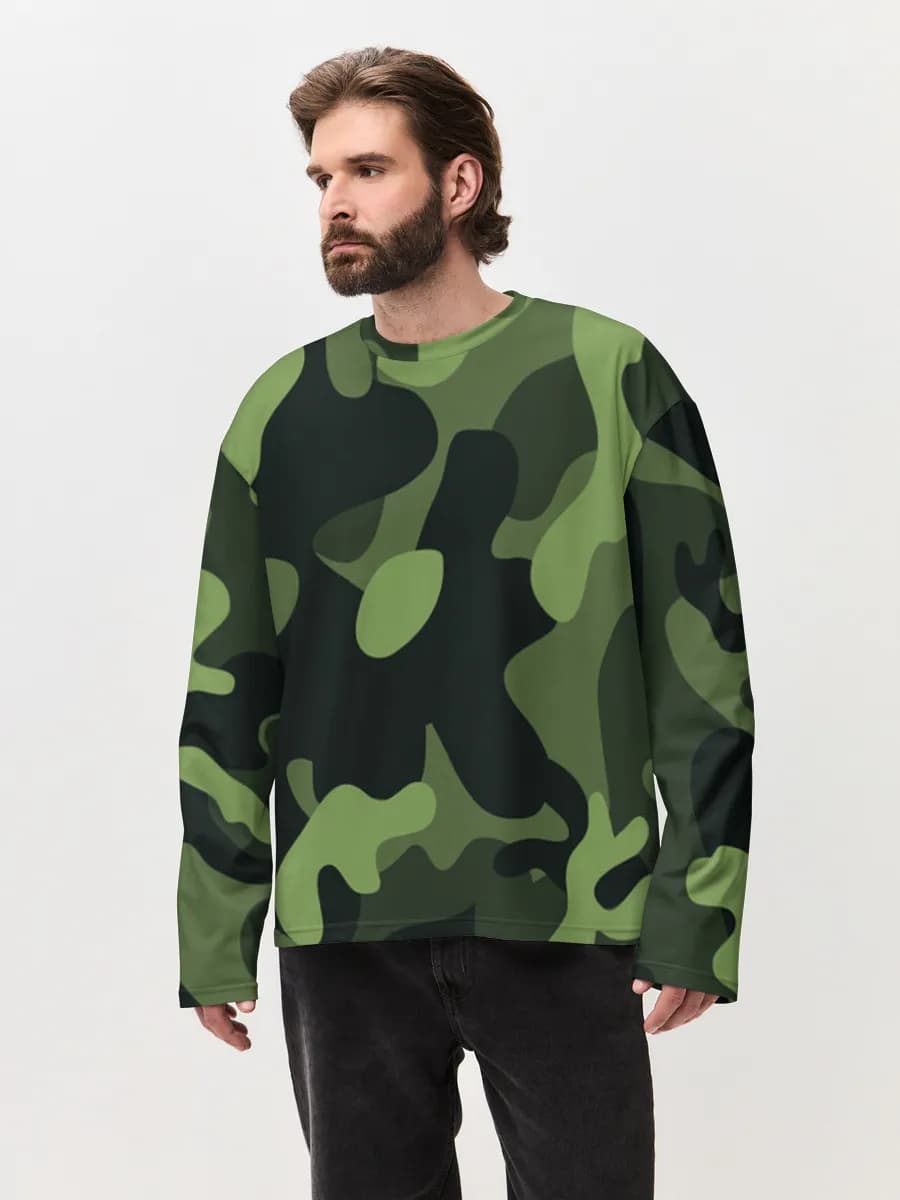 Men's oversized cotton long sleeve