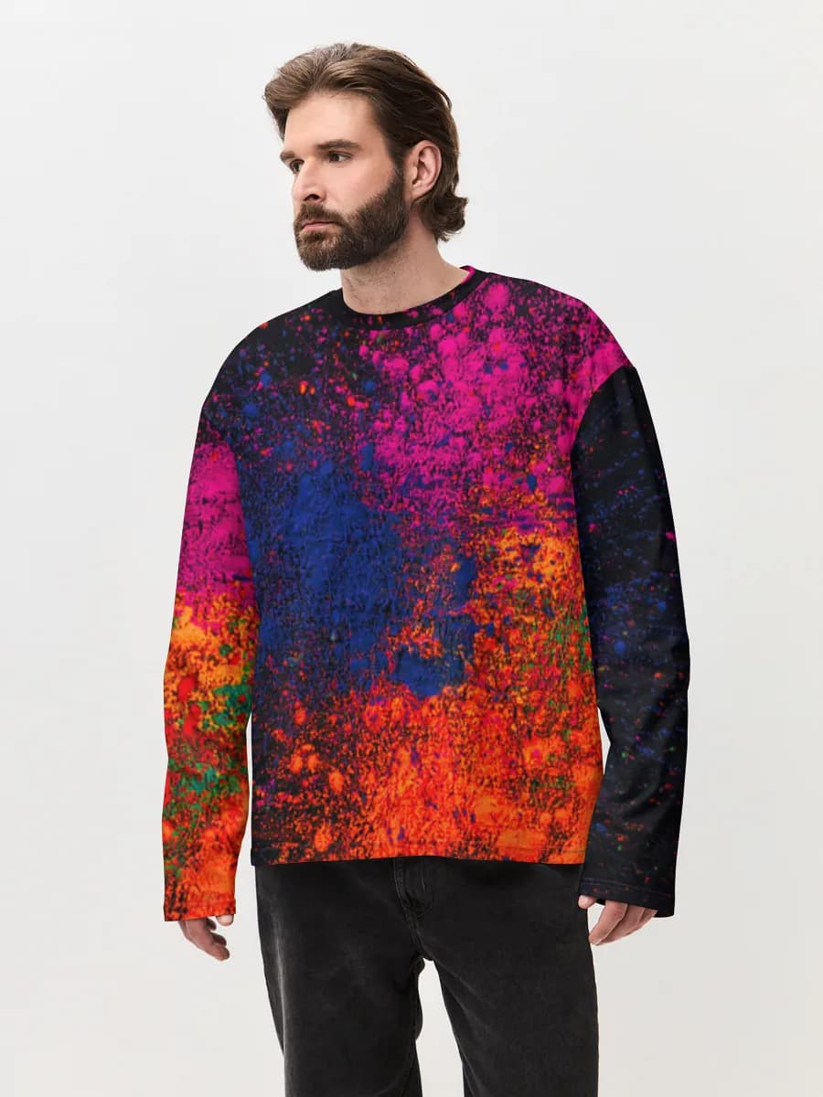 Men's oversized cotton long sleeve