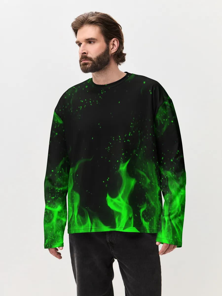 Men's oversized cotton long sleeve