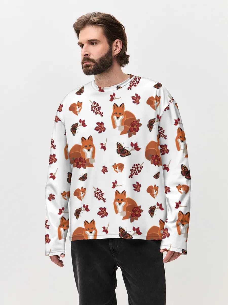 Men's oversized cotton long sleeve