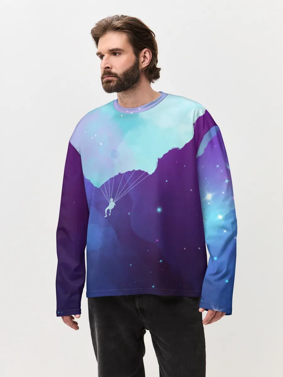 Men's oversized cotton long sleeve