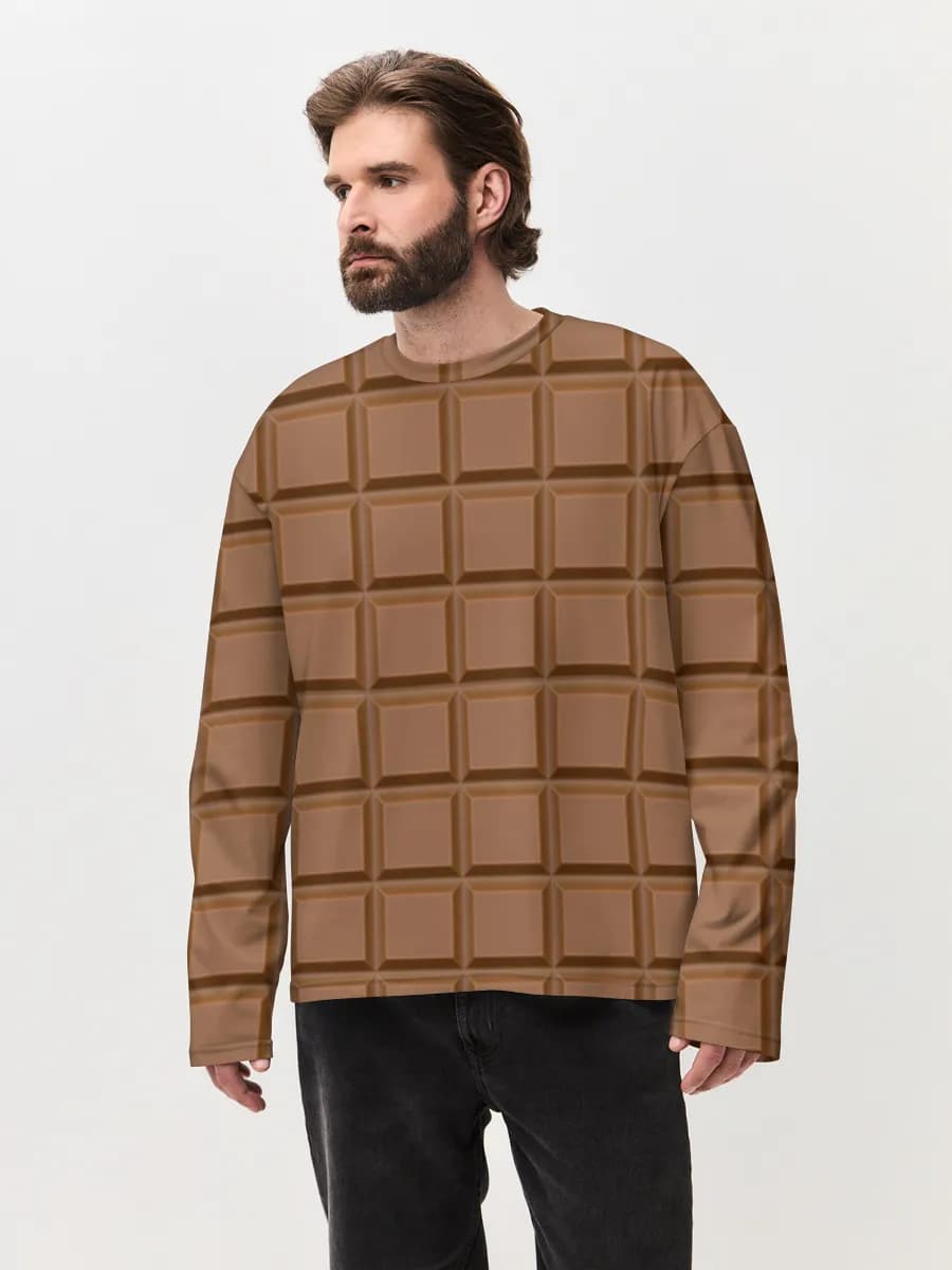 Men's oversized cotton long sleeve