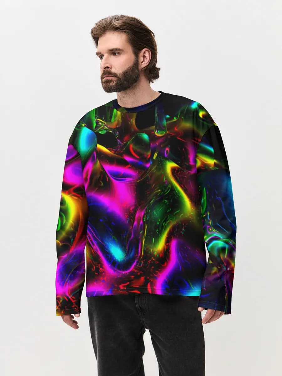 Men's oversized cotton long sleeve