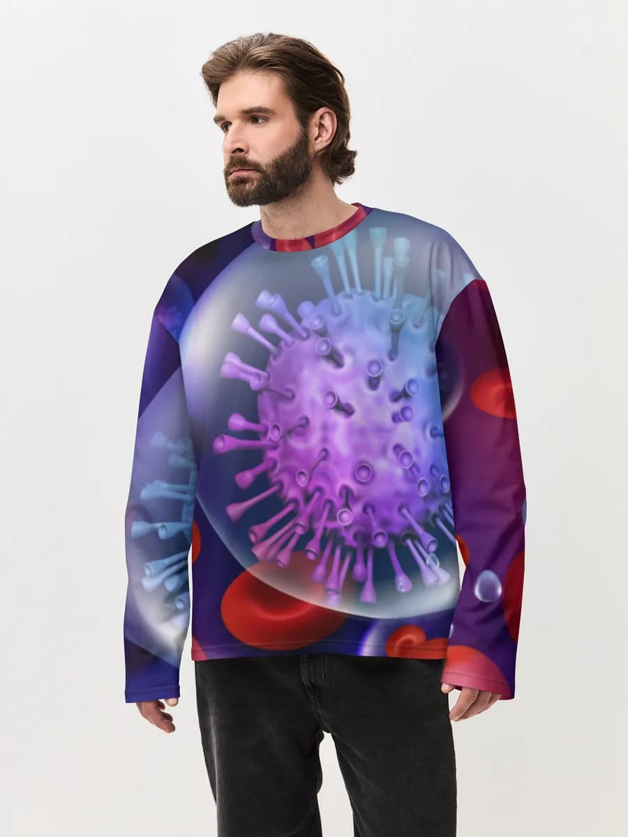 Men's oversized cotton long sleeve
