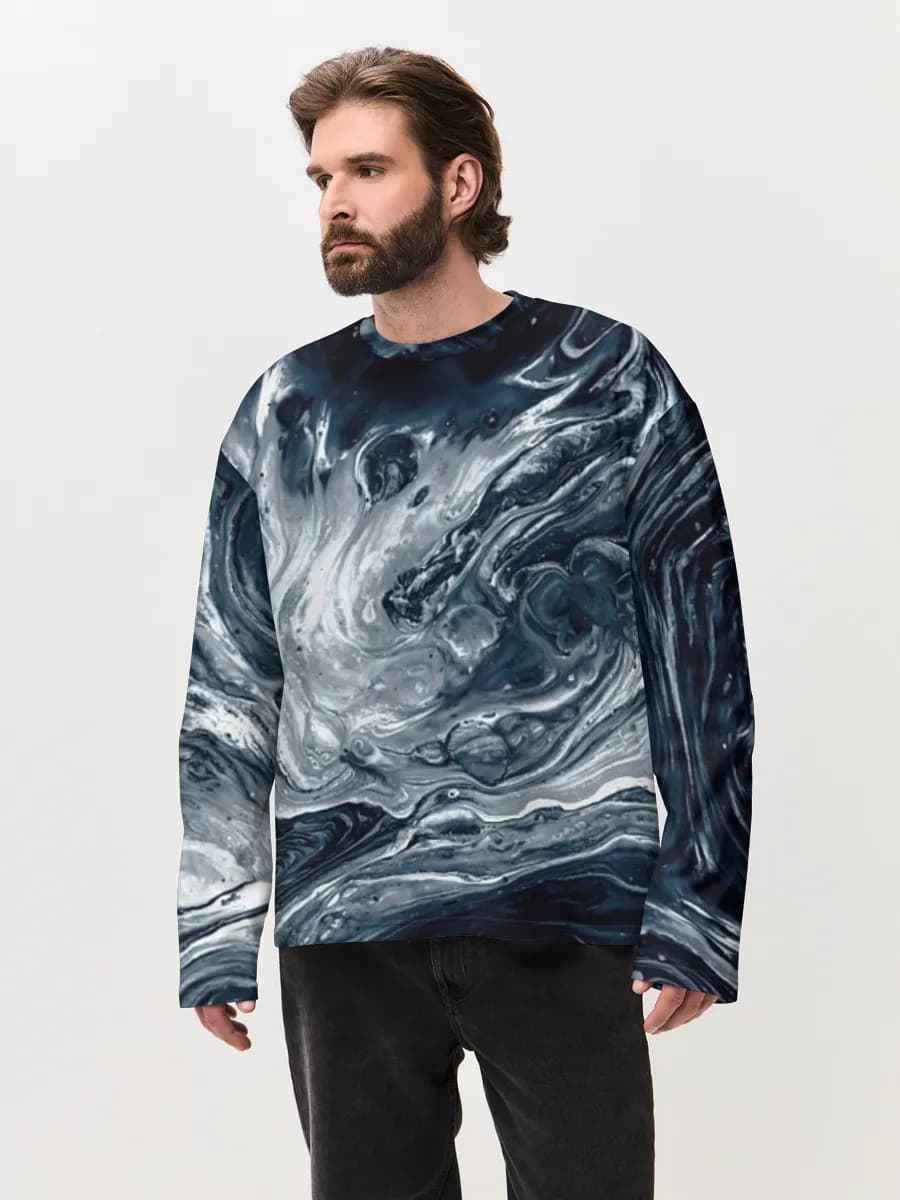 Men's oversized cotton long sleeve