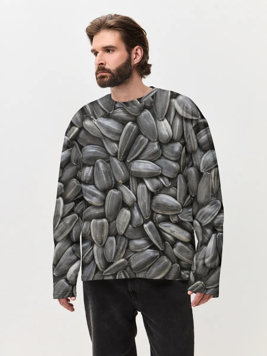 Men's oversized cotton long sleeve