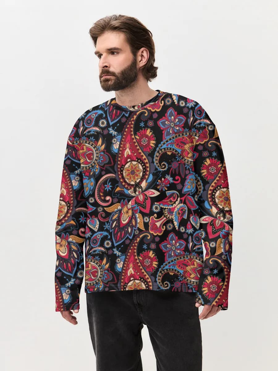 Men's oversized cotton long sleeve
