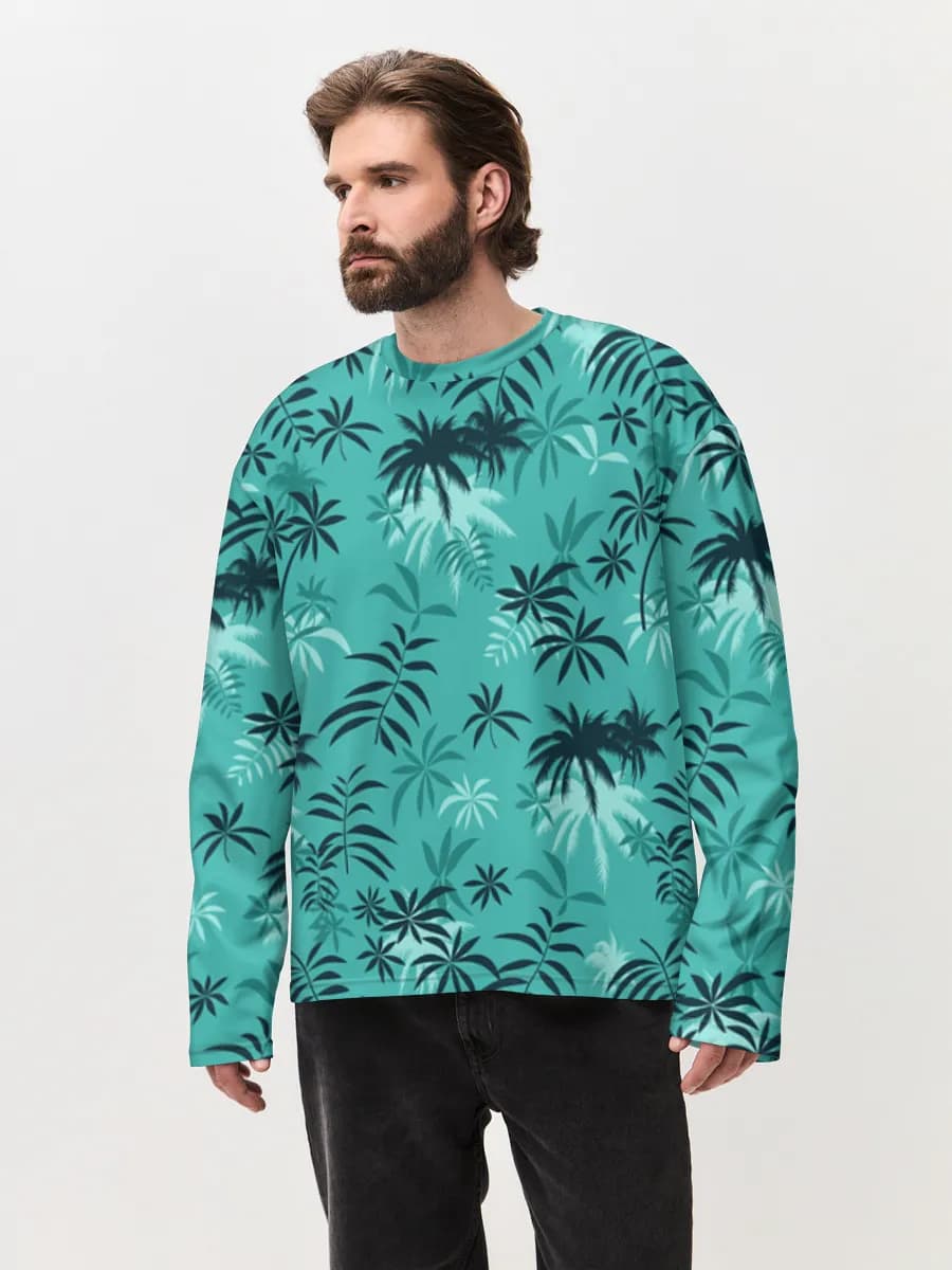 Men's oversized cotton long sleeve