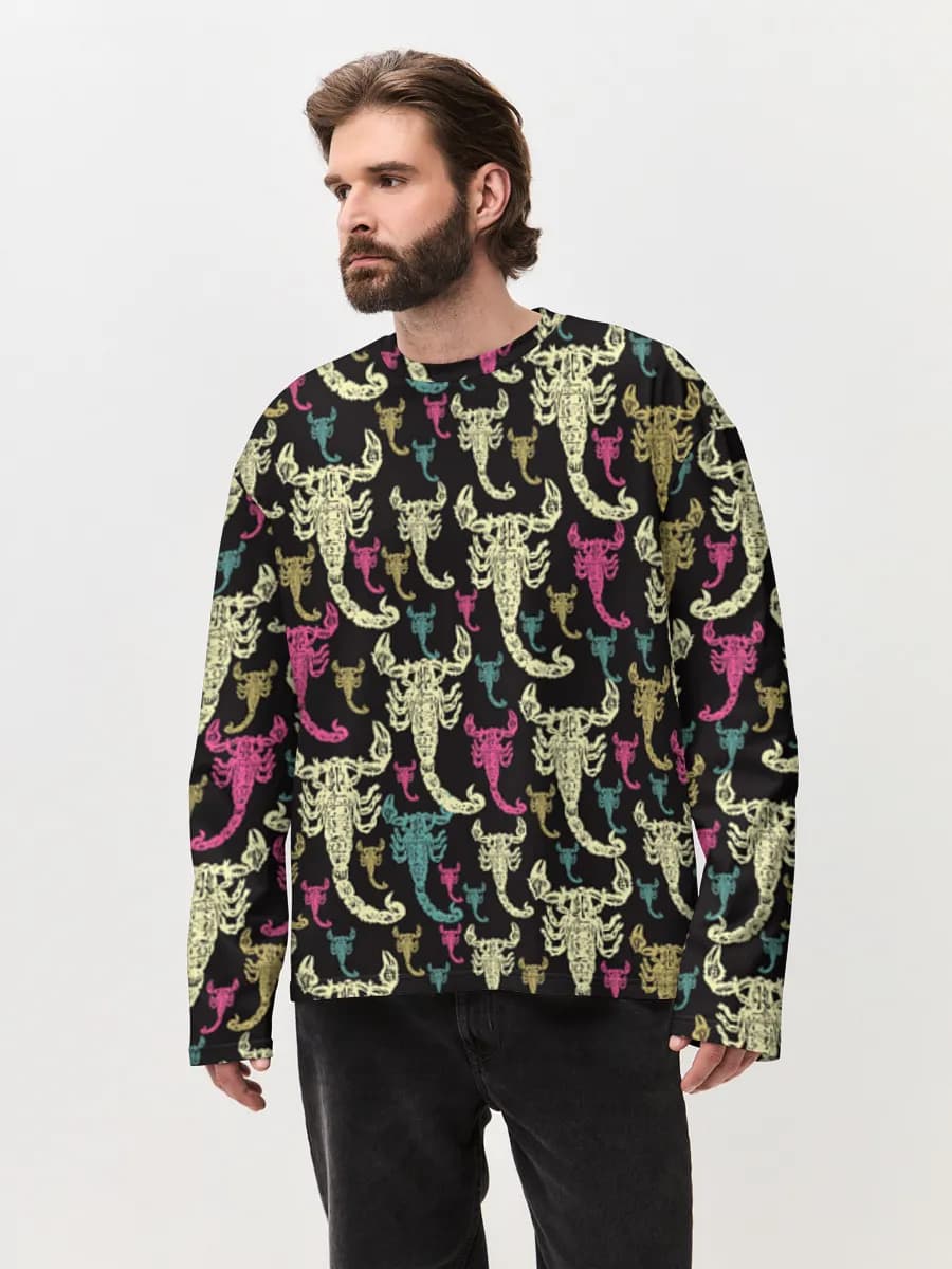 Men's oversized cotton long sleeve