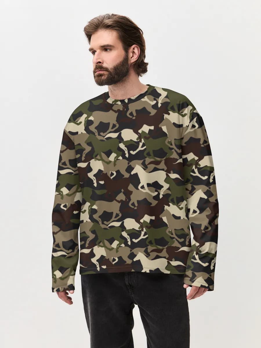 Men's oversized cotton long sleeve