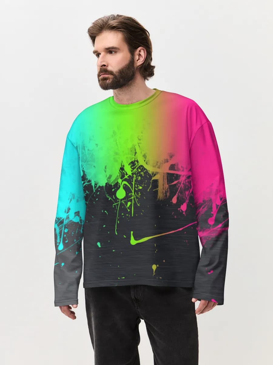 Men's oversized cotton long sleeve