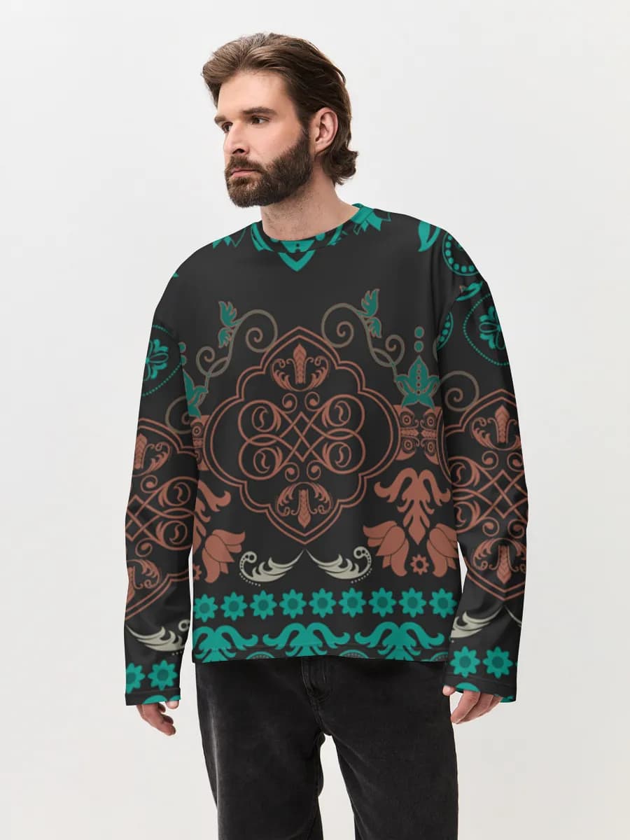 Men's oversized cotton long sleeve