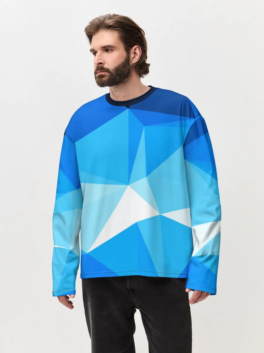 Blue Low Poly Geometry