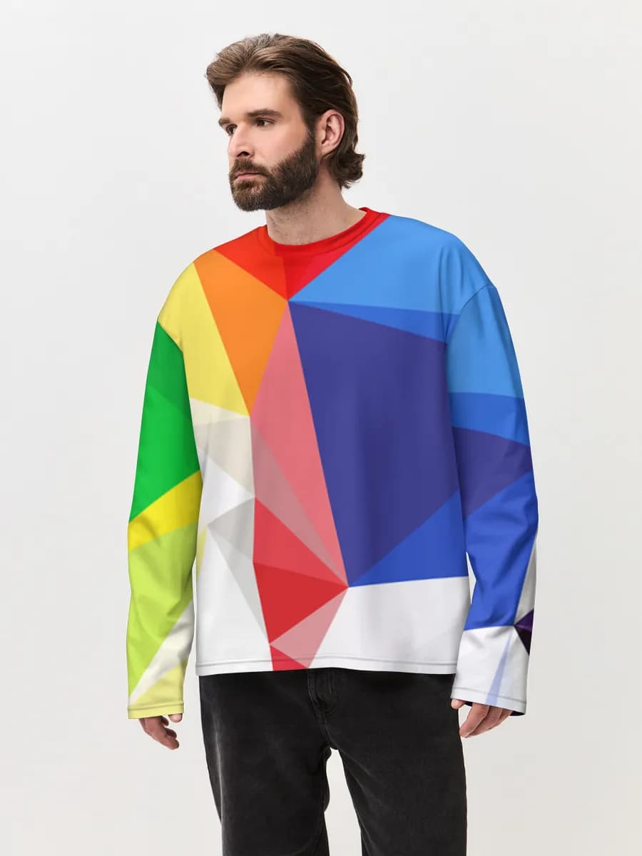 Men's oversized cotton long sleeve