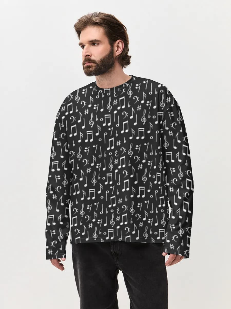 Men's oversized cotton long sleeve