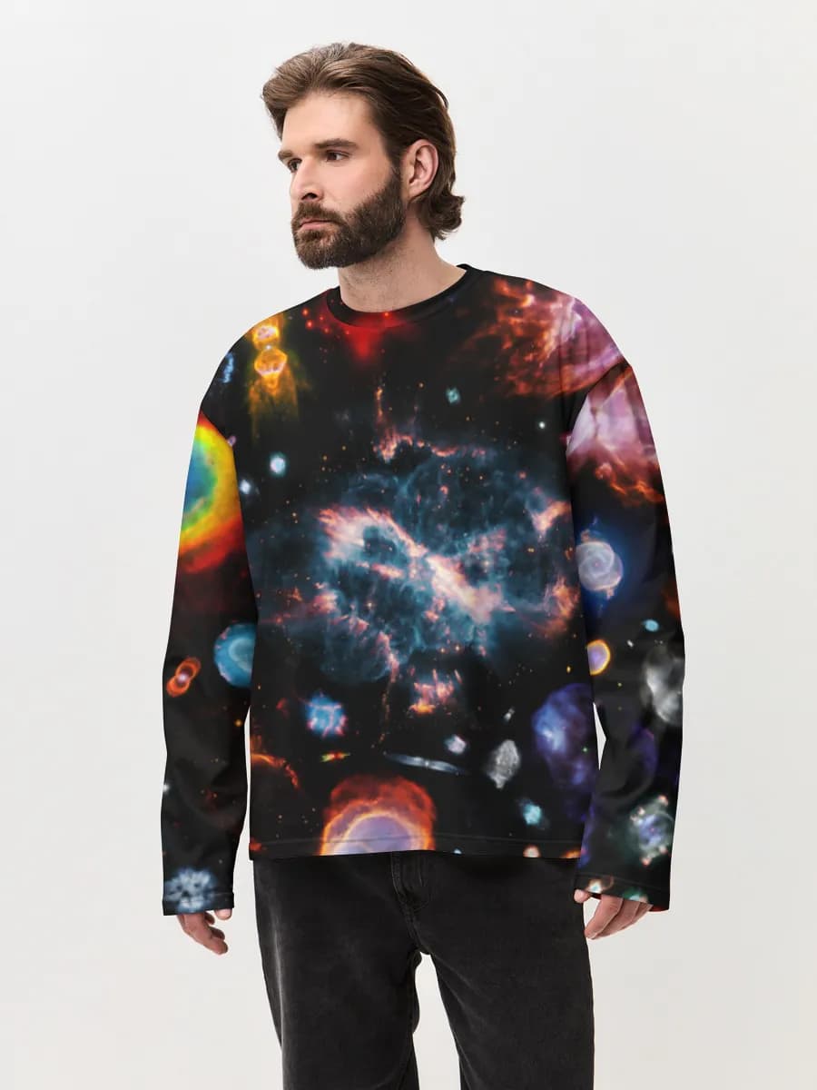Men's oversized cotton long sleeve